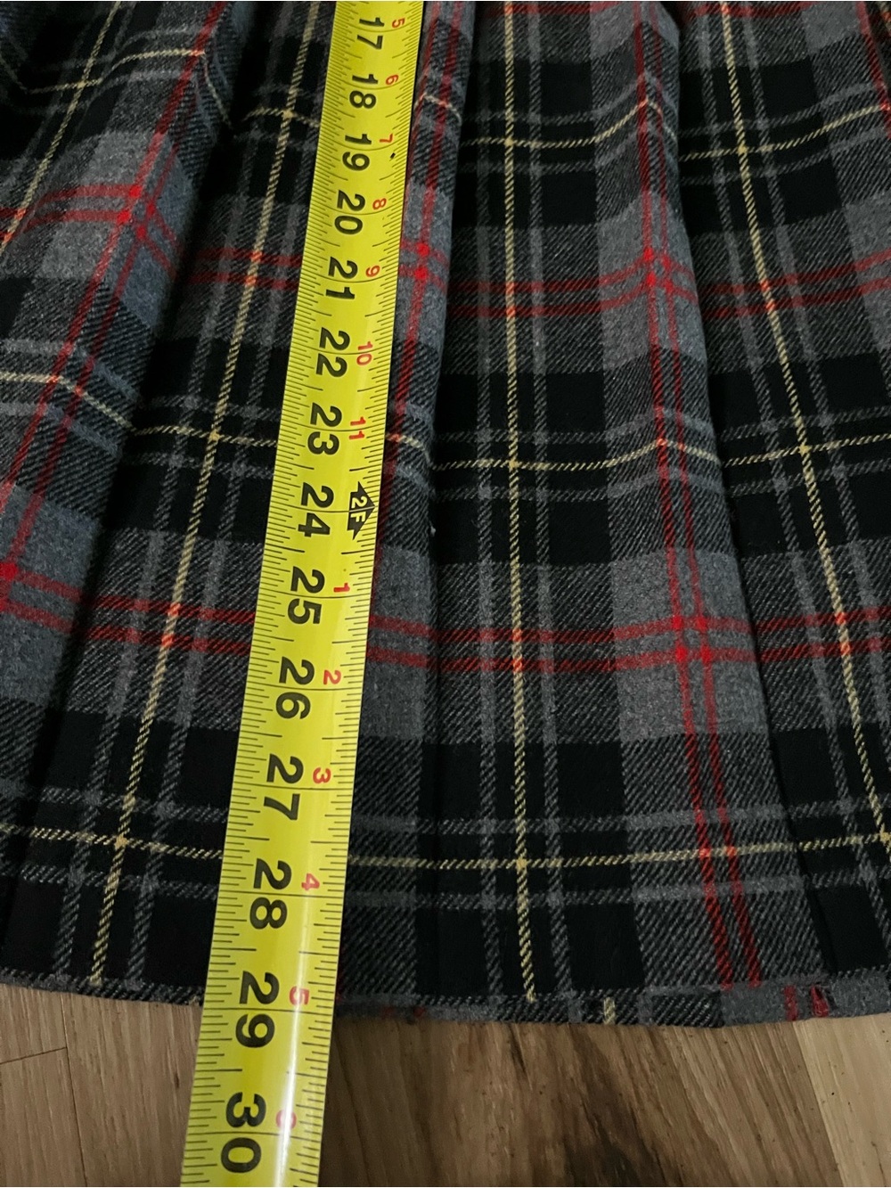Vtg. Pendleton Women Pleated Maxi Skirt Size 12 Tartan Plaid Wool USA Preppy - Picture 4 of 5